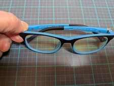 Optix 55 Kids Blue Light Block AQUA BLUE BLACK EYEGLASSES FULL RIM FRAME