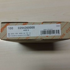 NEW Weidmuller Straight-Through Terminal Blocks AKZ 4 0294360000 (Pack 100) #jg