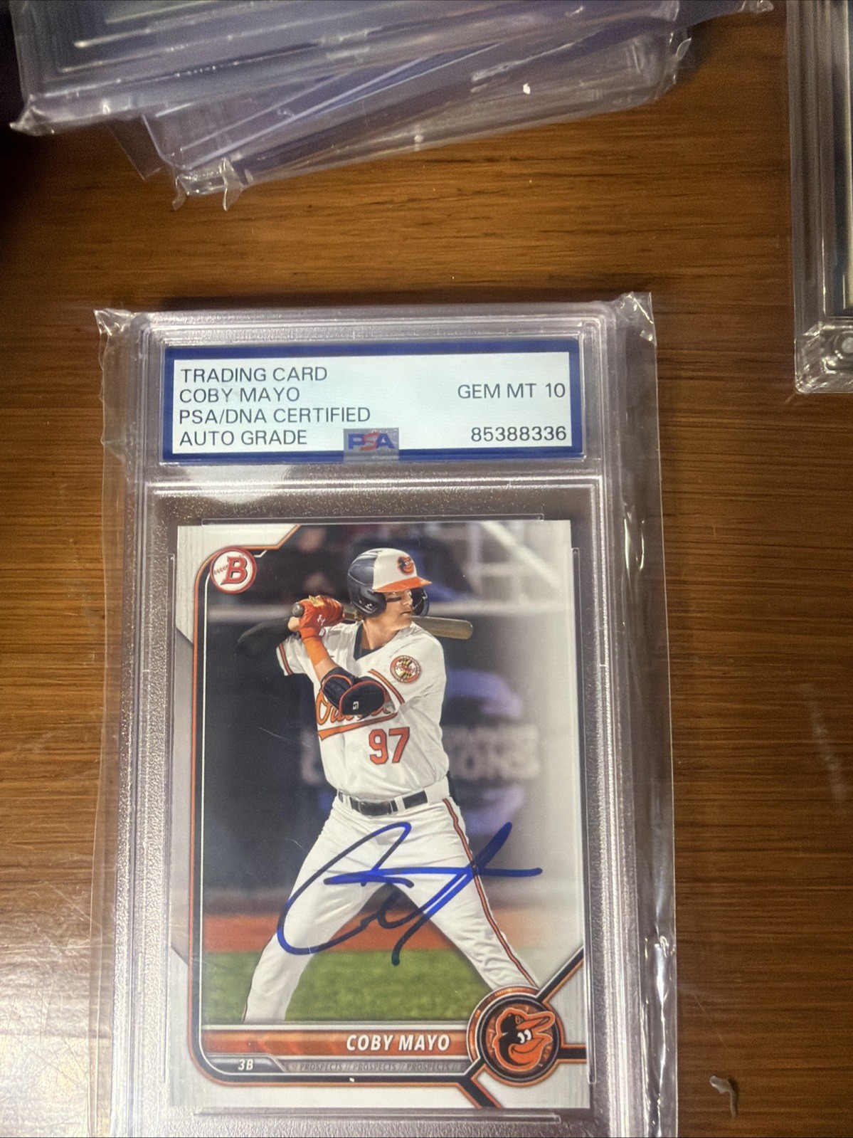 2022 Bowman Draft Coby Mayo #BD-127 (RC) PSA GEM MT 10 Auto/grade