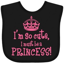 Inktastic So Cute Princess Baby Bib Im Royal Royalty Crown Tiara Clothing Infant