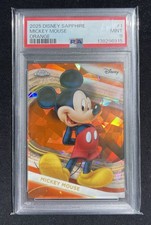 2025 Topps Chrome Disney Sapphire Mickey Mouse #1 Orange 3/25 PSA 9 🔥