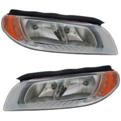 Headlight Assembly Set For 2008-2013 Volvo S80 XC70 Driver Passenger With Bulb