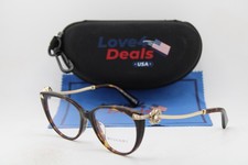 NEW BVLGARI BV 4206-B-F 504 HAVANA GOLD CRYSTALS AUTHENTIC EYEGLASSES 54-17