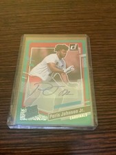 2023 Panini Donruss - Rated Rookie Paris Johnson Jr. #304 Green Autographs (AU,