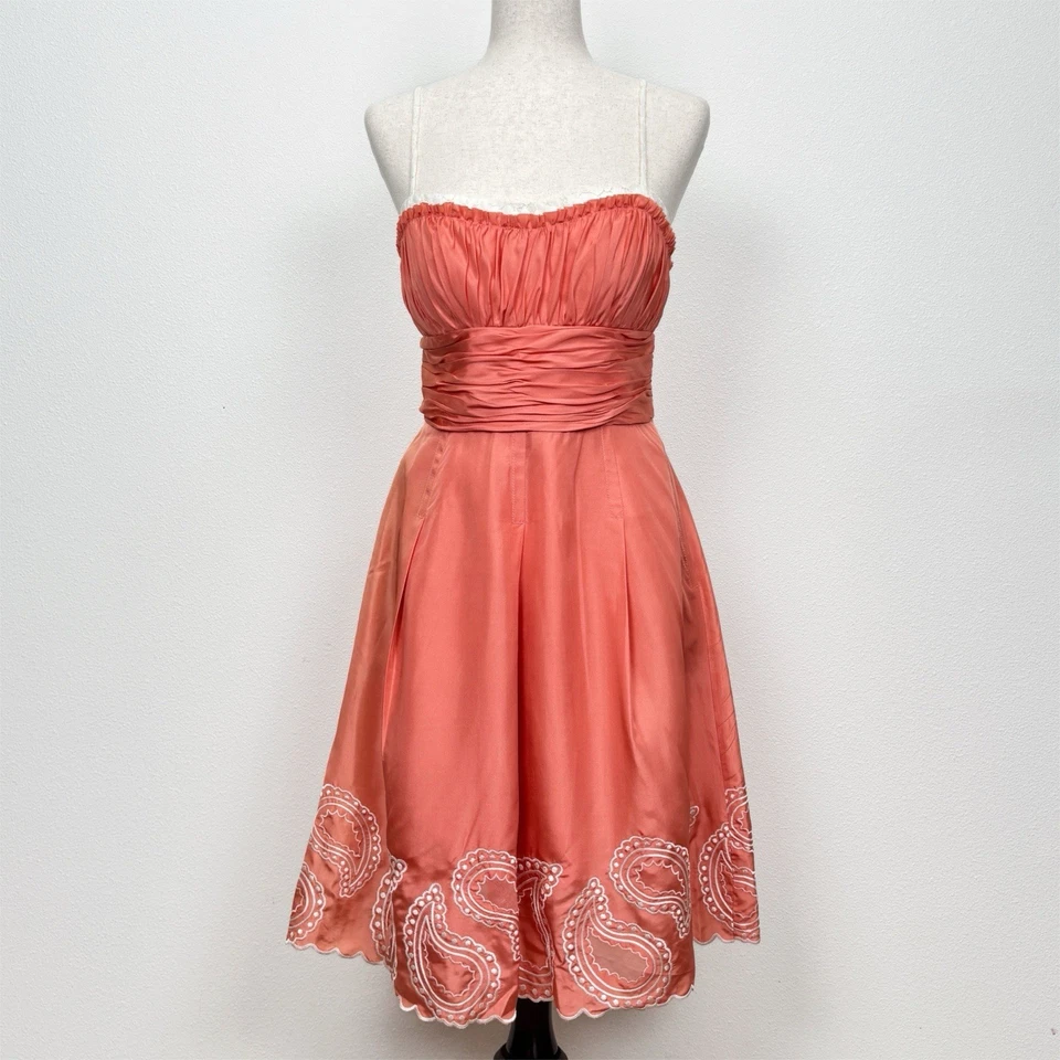 Vestido ajustado y acampanado años 90 para mujer 10 rosa seda de hadas Y2K Preppy Sweetheart delicado Foto 2 de 4