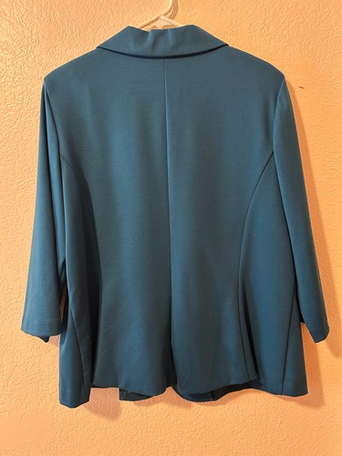 Preowned Dressbarn Woman Blue Green Blazer Size 2X - Picture 8 of 8