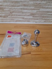 B&Q CHROME MAGNETIC DOOR STOP FLoor Or Wall Mounted Door Stopper