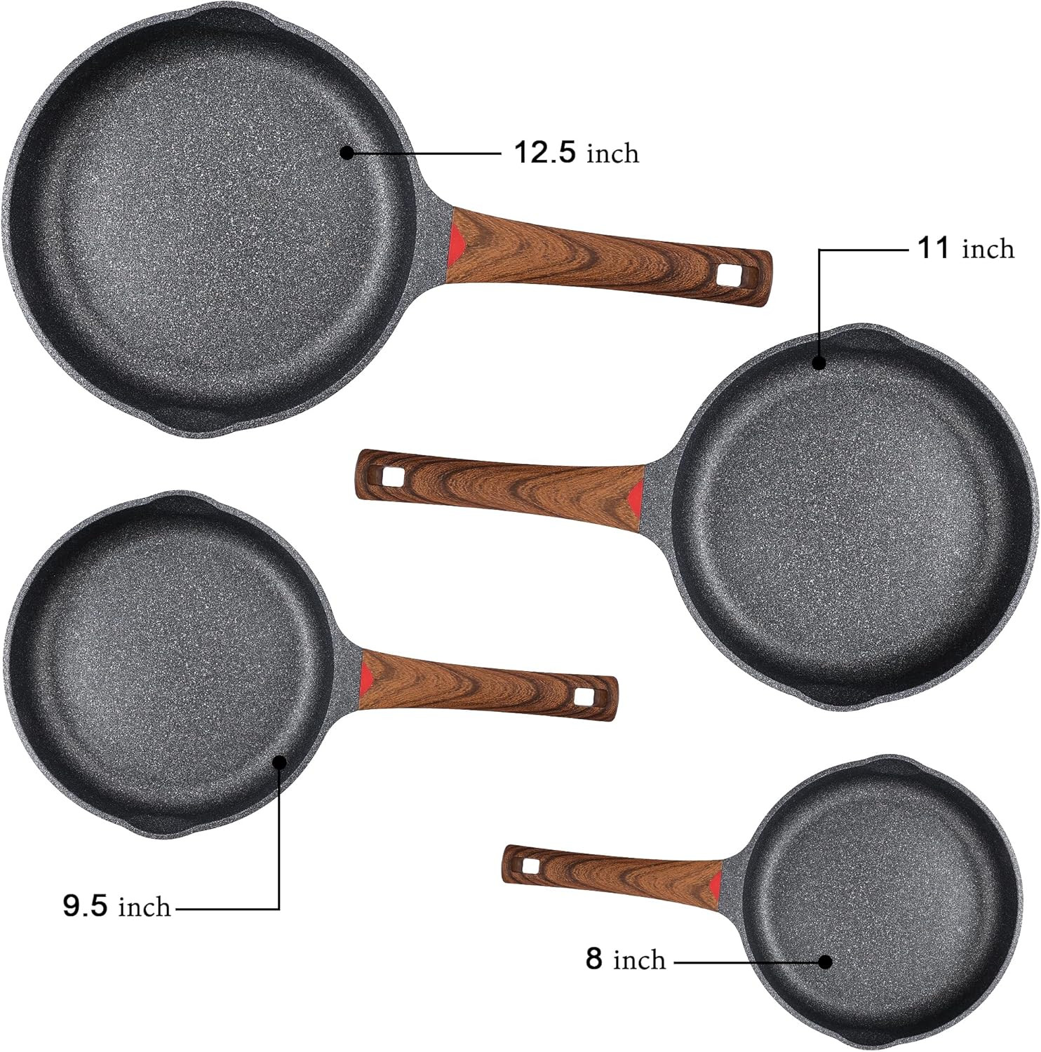 Vinchef Nonstick Frying Pan anti Scratch,9.5 Inch Skillet Cast Aluminum Cookware