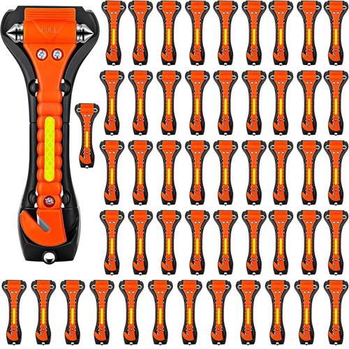 Safety Hammer, 50 Pack Car Emergency Escape Tool Car Window Breaker and Seat ... - Picture 1 of 7
