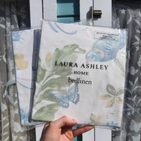 Laura Ashley Harewood Duck Egg Housewife Pillowcase Pair 200TC Cotton New X2