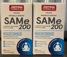 Jarrow Formulas SAMe 200mg Vegan  120 Tablets...