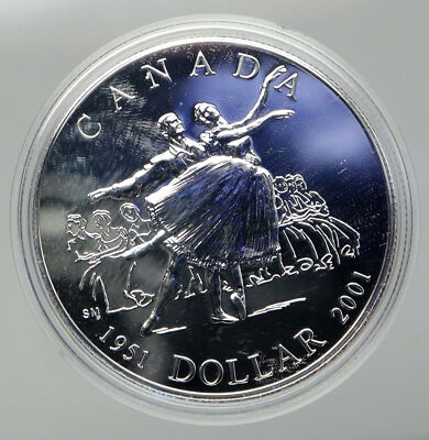 【値下げ◎】Eve underblue icon ぬい（入場特典＋銀テ×2金銀） 2001 CANADA Queen Elizabeth II CANADIAN BALLET Proof Silver Dollar