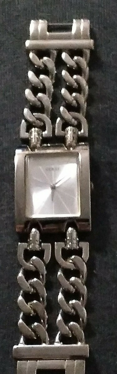 Guess Ladies Stainless Watch Chain Band  Works VERY SMALL !!!!!!Japan Movt Shiny Guess Ladies Stainless Watch Chain Band Works VERY SMALL  main image 2