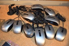 LOT of 10 Genuine Dell Computer Mouse Black/Grey USB Wired 4K93W M-UAV-DEL8