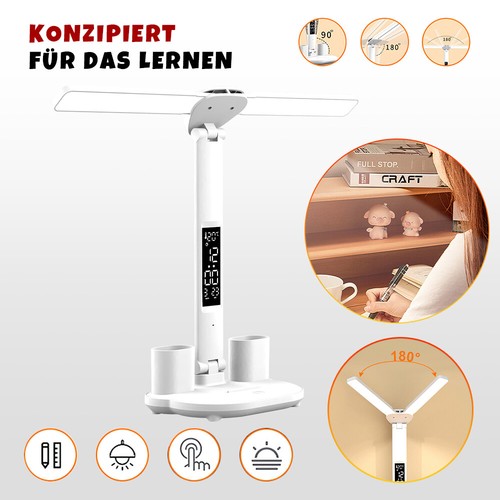 Schreibtisch-lampe LED Tischlampe Dimmbar Touch Nachttischlampe wireless USB - Bild 11 von 11
