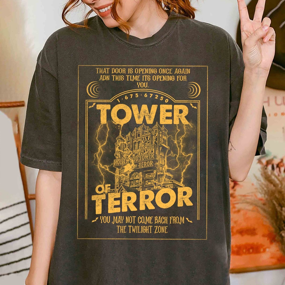 Disney Hollywood Tower of Terror Twilight Zone Unisex Adult Kid