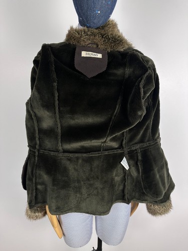 Balmain Vintage Sheepskin Coat Fur Jacket Brown Womans Size 40 - Picture 7 of 11