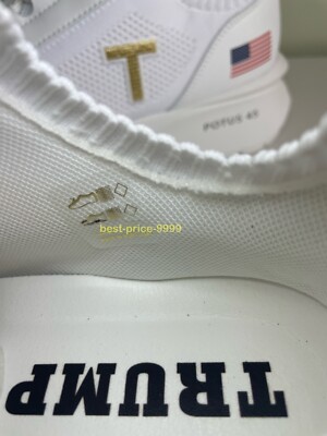 Donald Trump Sneakers - White POTUS 45 Shoes Multi sizes 