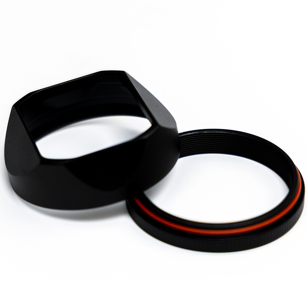 Square Metal Lens Hood w/49mm Adapter Ring for Fujifilm