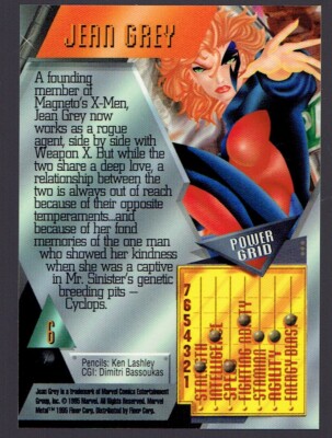 1995 Fleer Metal Marvel Jean Gray #6 Trading Card | eBay
