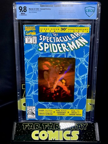 SPECTACULAR SPIDER-MAN #189 CBCS 9.8 WHITE PAGES // 30TH ANNIVERSARY ISSUE 1992