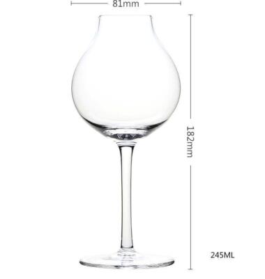 2x Scotch Cognac Whiskey Snifter Glasses Long Stem Tulip Shaped Crystal Goblet