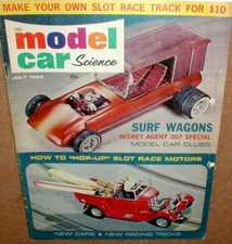 Model Car Science July 1965 Magazine Table Top Slot Car Racing Section Original