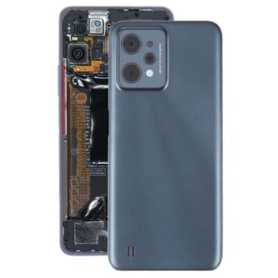 For Realme C31 Battery Cover Back Glass Rear Door with Camera Lens (Dark  Green)