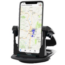 Soporte para teléfono de automóvil Soporte de montaje en tablero de instrumentos Giratorio 360° para teléfono celular de 3,5-6,5 pulgadas