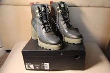 Women’s Size 9.5 Sorel Brex Lace-Up Heel Boots Sage Dark Moss