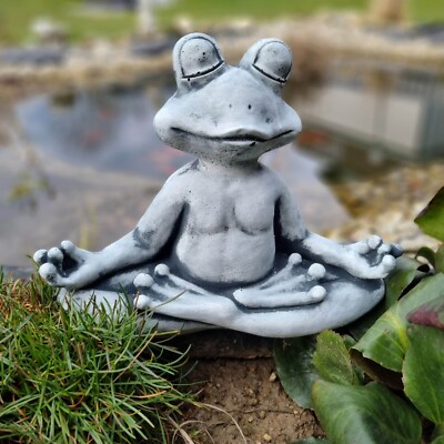 Yoga-Dame Sarah Aus Beton - Handgefertigte Gartenfigur Frostsicher