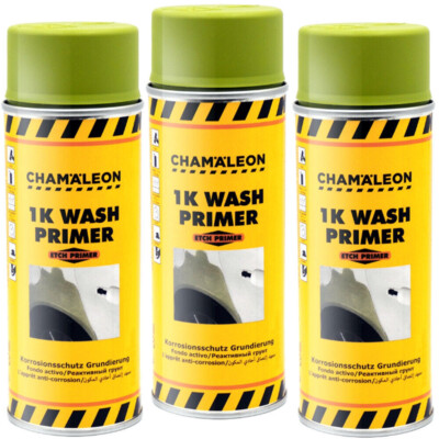 1K Primer Etch Washprimer 3x400ml Korrosionsschutz Säureprimer Grundierung Grün