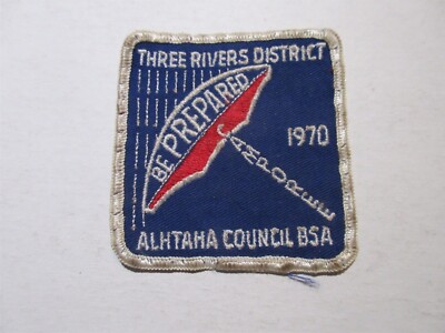 Three Rivers District 1970 Alhtaha Council Patch Be Prepared Camporee ...