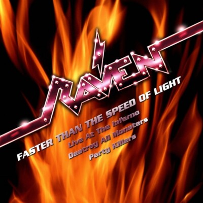 RAVEN - FASTER THAN THE SPEED OF LIGHT LIVE AT THE INFERNO, DESTROY A 3 CD NEU