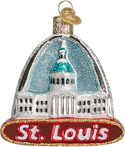 OLD WORLD CHRISTMAS ST. LOUIS ARCH FAMOUS LANDMARK GLASS XMAS ORNAMENT 20073 - Picture 3 of 4