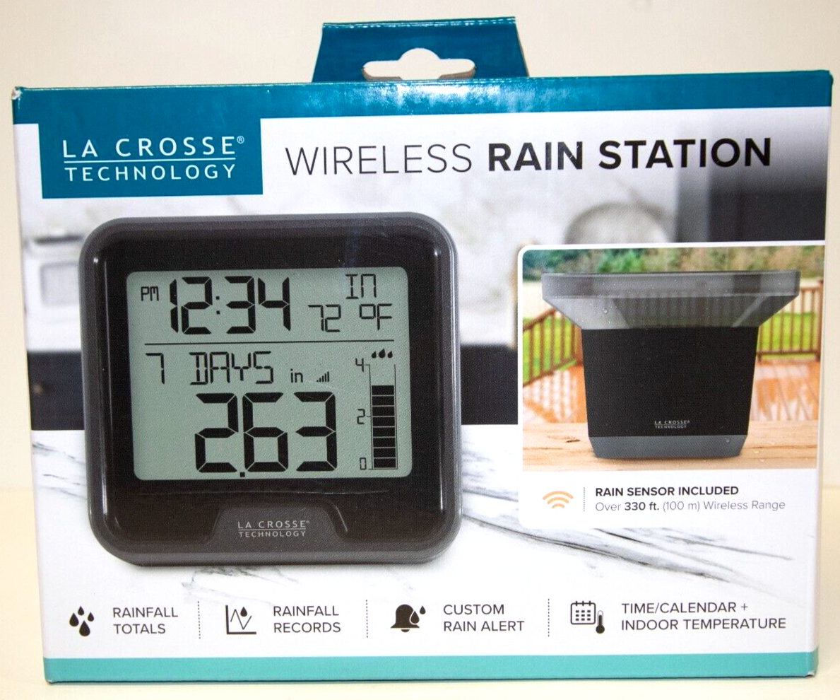 LA CROSSE Wireless Rain Station 7241409 Measuring Gauge Digital w