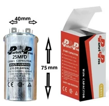 25 uF MFD 370/440 V AC High Quality Oil Motor Run Capacitor 40x75mm CBB65
