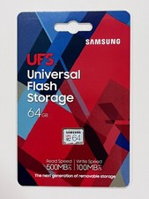 NEW SAMSUNG UFS 64GB 500MB/s 4K UHD Universal Flash Storage MB-FA64G/AM