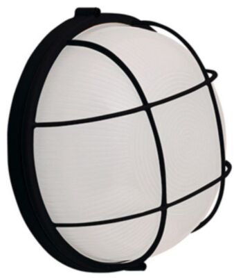 OVAL Kellerleuchte Kellerlampe Feuchtraumleuchte Schwarz IP44 E27 Erciyes Keller