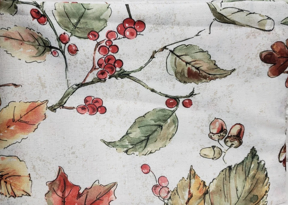 Printed Fabric Tablecloth,60"x84" Oblong(8-10 ppl)FALL LEAVES,ABSTRACT AUTUMN,BM - Image 2 of 4