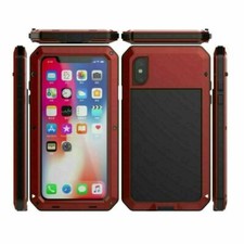 Shockproof Heavy Duty Armor Case For iPhone 11 XS XR X Glass Metal Cover