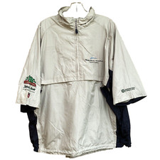 Mens Large Antigua Jacket Wind Breaker Warren Moon Golf Classic Microsoft Oilers