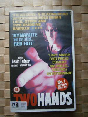 Two Hands Vintage VHS Big Box Ex Rental Australian Classic Heath Ledger