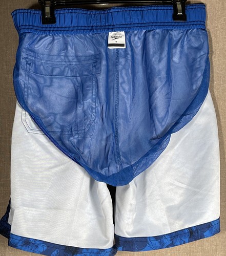 MENS SPEEDO SIZE M NAVY/blue SPORT BEACH HOLIDAY SWIM TRUNKS SHORTS TROPICAL - Picture 13 of 17