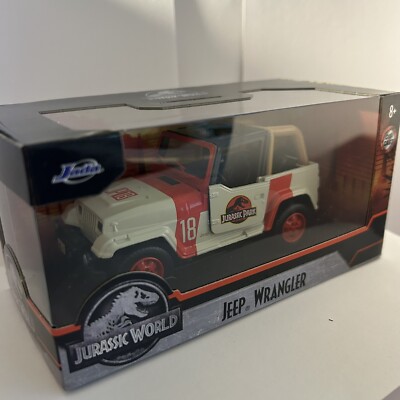 Jurassic World Jeep Wrangler Hollywood Rides JADA Diecast Toy Car, 5 ...