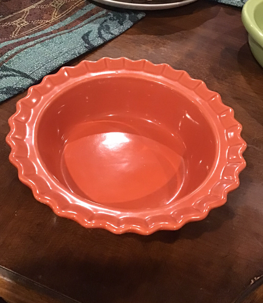 Chantal Handcrafted 5” Pie Baking Dish 1.5 cup Orange NWOB eBay