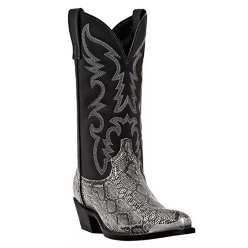 Modische Western Cowboy Cowboystiefel Mit Runder Zehenpartie Für Herren Stiefel - Bild 13 von 15