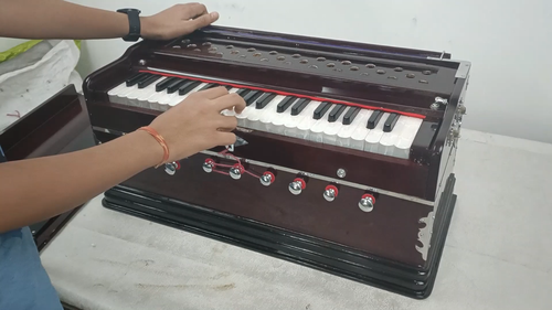 Harmonium 9 Stopper Chudidaar Balg 42 Tasten zwei Schilf Harmonium mit Tasche - Video 1 von 1
