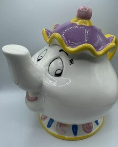Disney's Mrs. Potts Teapot Ceramic Cookie Jar Beauty ~the Beast Collectable