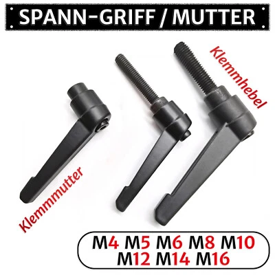 Klemmhebel Klemmmutter Spanngriff Spannmutter Verschlusshebel Klemmgriff M4-M16 - Bild 1 von 4